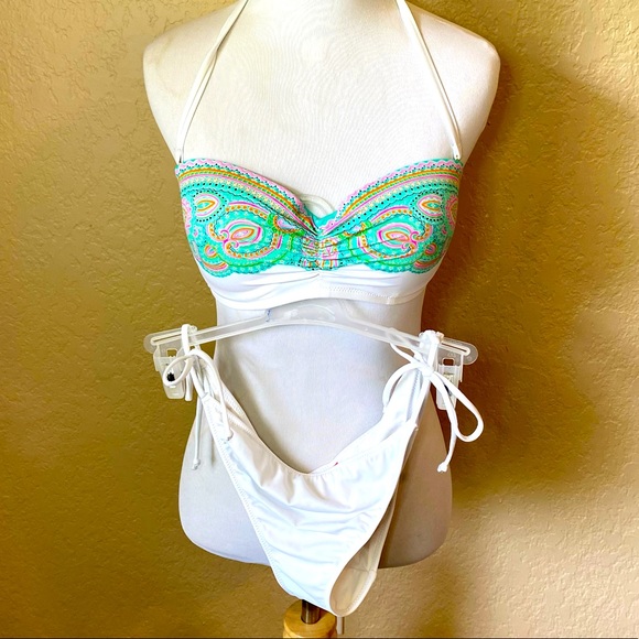Victoria's Secret Other - Victoria’s Secret Side Tie White Bikini Set